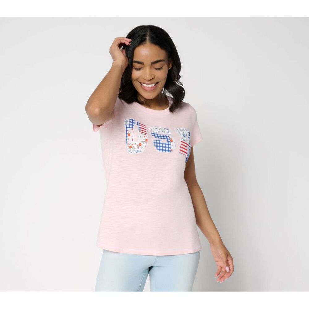 Belle by Kim Gravel Women's Top Sz M Make Your Selection: Liberty Pink A724095